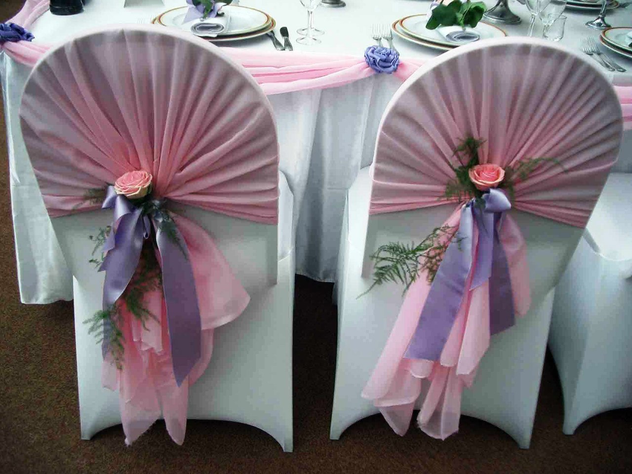 Банты для украшения на свадебный стол