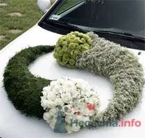 Украшение свадебного автомобиля живыми цветами в форме инь-ян. - фото 50 simik