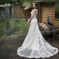 Кружевное свадебное платье 