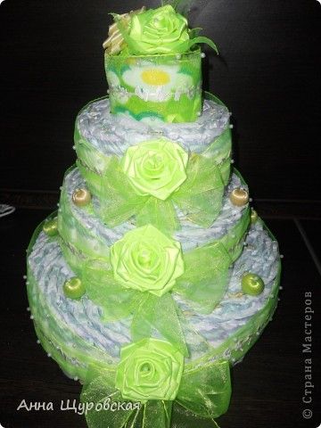 торт из памперсов - фото 867475 Два кольца - свадебные аксессуары