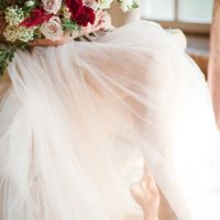 букет невесты, будуарное платье