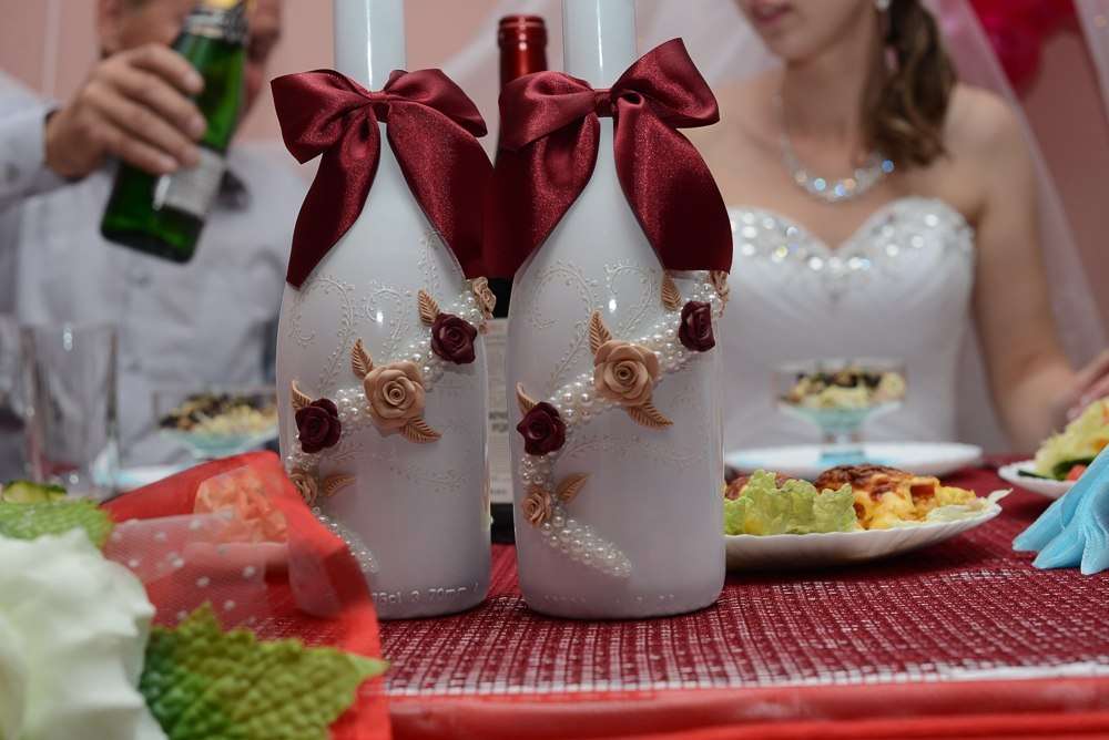 Мои работы на свадьбе. Свадебное шампанское - фото 1638121 Свадебные аксессуары от Натальи Чуглазовой