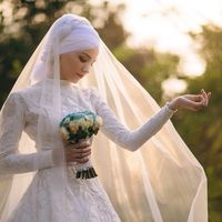 закрытое свадебное платье