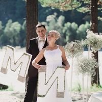 Таблички на свадьбу в виде объёмных букв