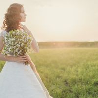 Летний букет невесты из полевых ромашек