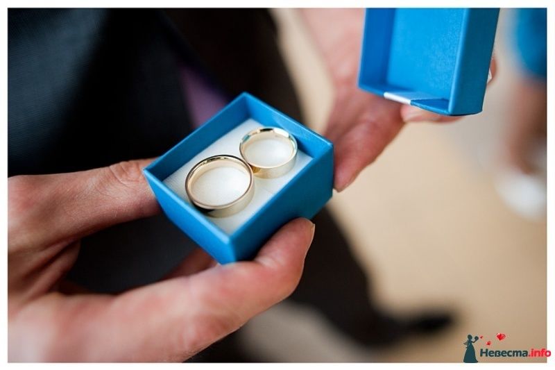 Золотые кольца, выполненные в классическом стиле, в голубой коробочке. - фото 279439 Asapronov - фотоcъёмка