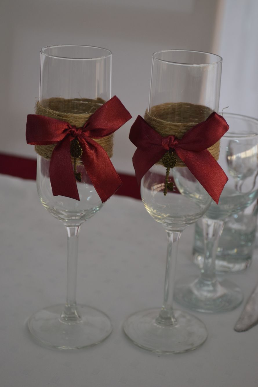 свадебные бокалы для винной свадьбы - фото 3795597 Декор-студия "Marelle"