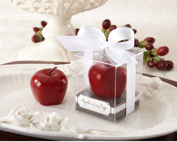 Коробочка "Футляр" для маленького подарка прозрачная с яблоком внутри и белой ленточкой - фото 773855 Wedding Decor - аксессуары и приглашения