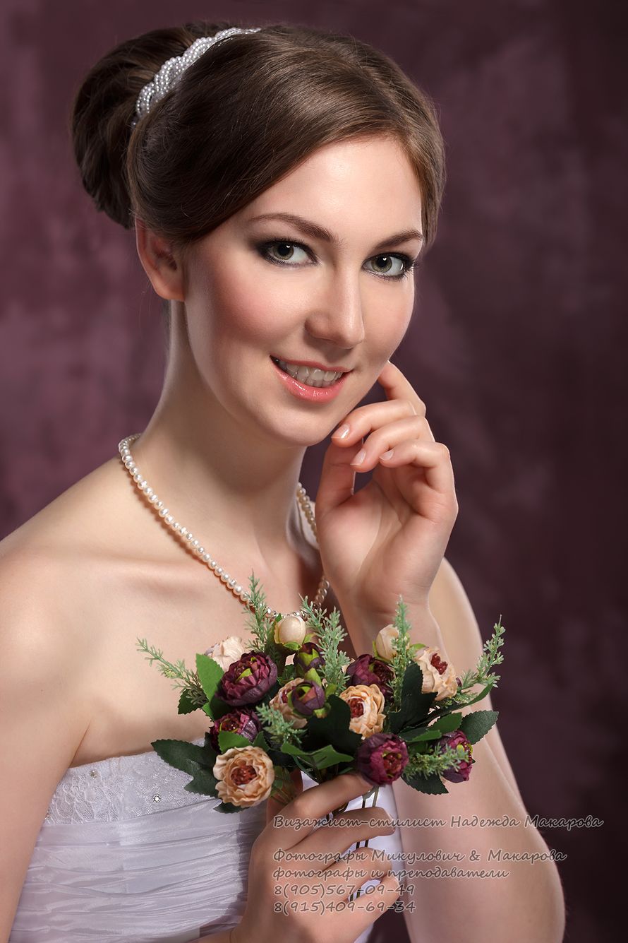 Макияж и прическа невесты. Свадебный стилист Надежда Макарова - фото 10457634 Стилист Надежда Макарова