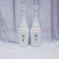 Декор свадебных бутылок - артикул 08