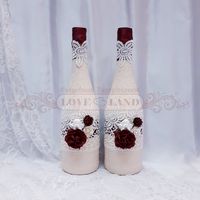 Декор свадебных бутылок - артикул 07