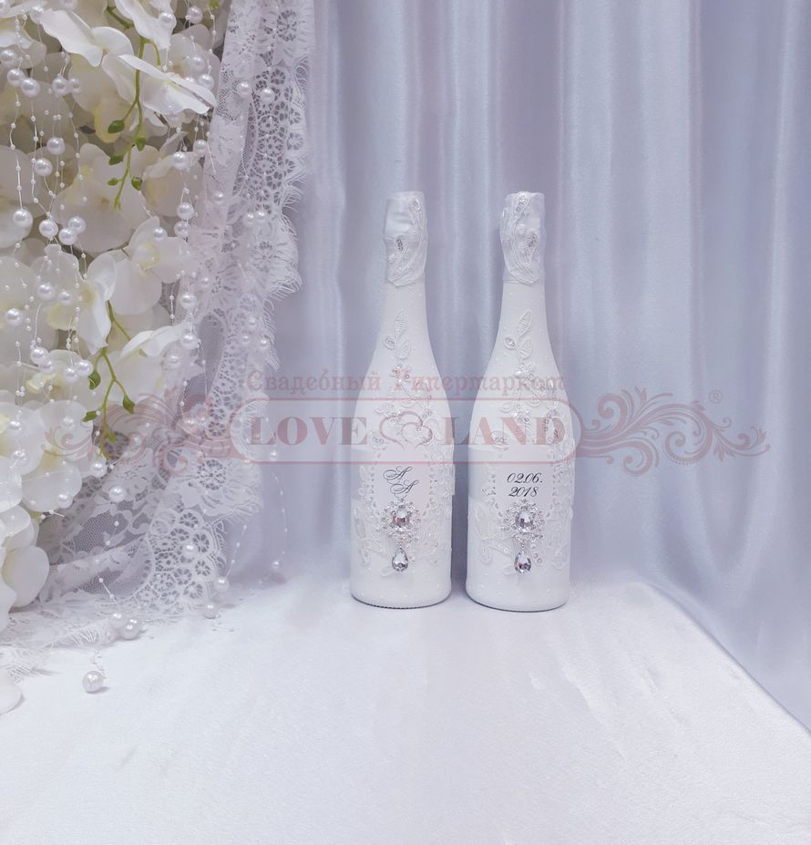 Декор свадебных бутылок - артикул 22