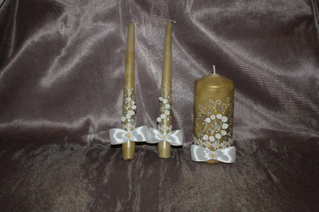 Свадебные свечи  "Роскошь" для ритуала домашний очаг - фото 1174737 Салон свадебных аксессуаров "Свадебные грезы"