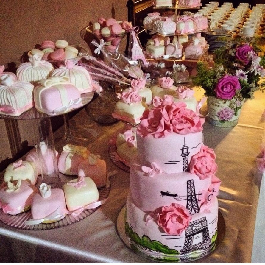 Торт с капкейками - фото 2798179 Иннэсса - свадебные торты из мастики