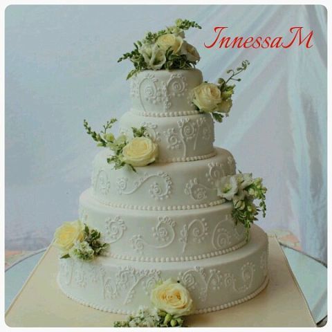 Фото 6275513 в коллекции торты - Иннэсса - свадебные торты из мастики