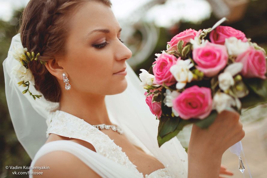 Свадебный макияж в розовых оттенках - фото 1453447 Свадебный стилист Ирина Гваздикене