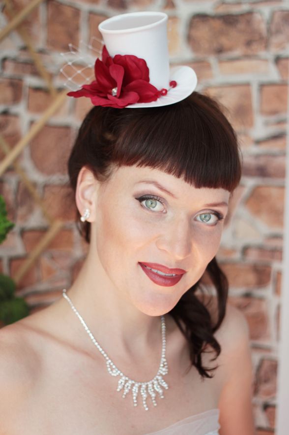 Свадебная шляпка мини-цилиндр - фото 1243413 "Paradise Flower" - эксклюзивные свадебные шляпки