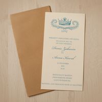 Пригласительные на  свадьбу (дизайнерская бумага, индивидуальный конверт)