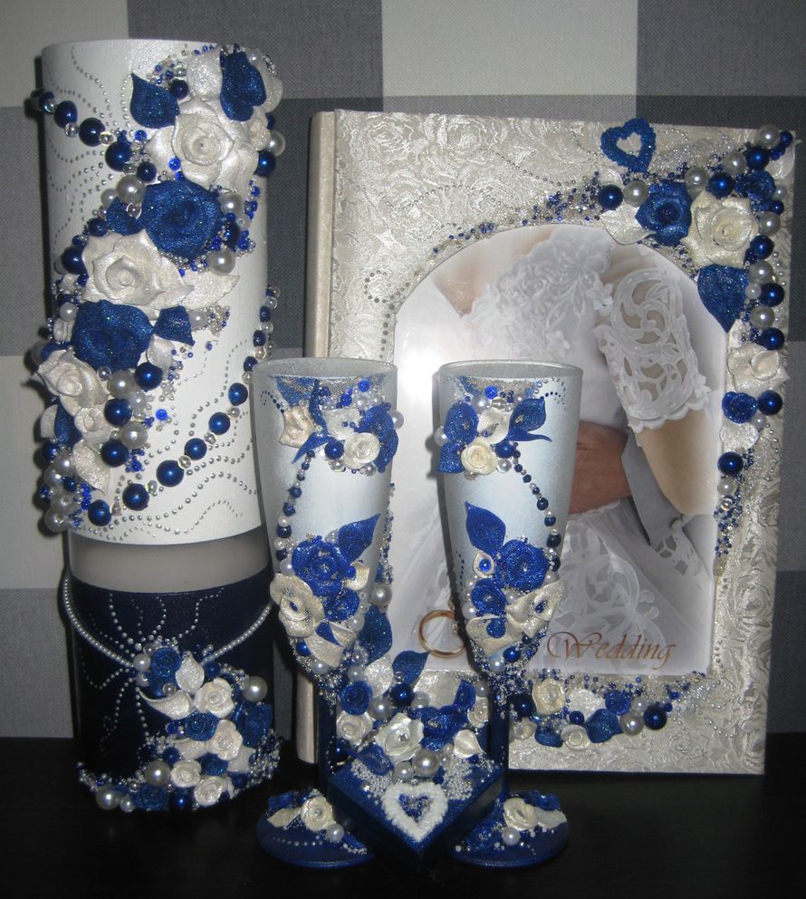 Фото 1574263 в коллекции Свадебные наборы, подарочные бокалы.... - Марина Макарова - свадебные аксессуары