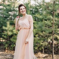 Свадьба весной персиковое платье невесты