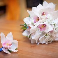 Нежный свадебный букет Невесты с орхидеями