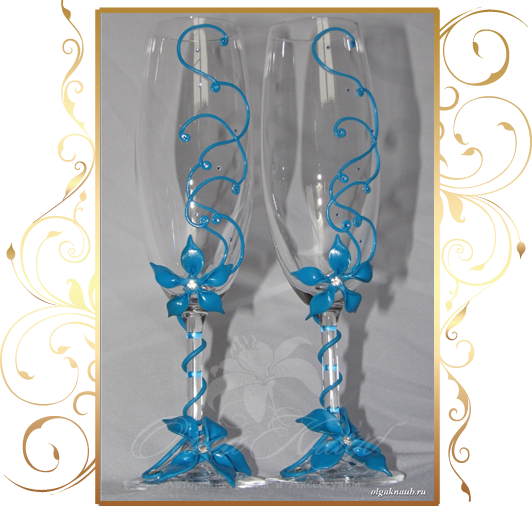 Фото 809997 в коллекции Свадебные бокалы, шампанское, подушечки для колец - Кнауб Ольга - Свадебные аксессуары