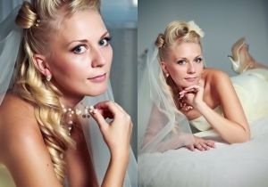 Прическа невесты, свадебный макияж 
стилист Алла Зинченко
 - фото 9191992 Парикмахер - визажист Алла Зинченко