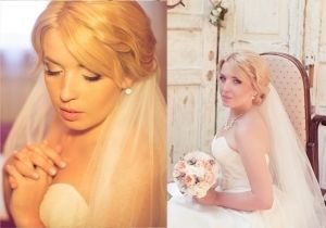 Прическа невесты, свадебный макияж 
стилист Алла Зинченко
 - фото 9192022 Парикмахер - визажист Алла Зинченко