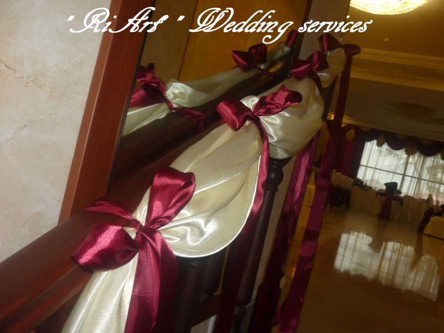 Декор банкетного зала Чайхана Шоли. Роскошный бордо. - фото 1745125 "RiArt" - свадебные услуги декора 