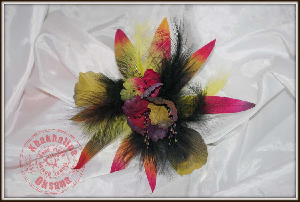 Фантазийная орхидея из натурального шелка - фото 1789279 Flower Design - свадебные аксессуары