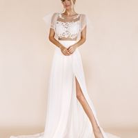 Свадебное платье с разрезом 2017 boom blush