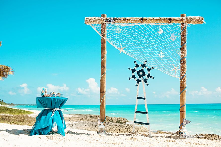 морская свадьба, свадебный декор, свадьба в Доминикане, на пляже, на островах - фото 2477275 Колибри - организация свадеб в Доминикане