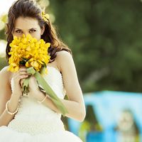 желтый букет невесты