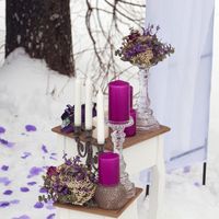 Фиолетовый декор на свадьбе