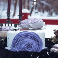 Фиолетовый декор на свадьбе
