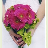 Букет невесты из розовых гербер