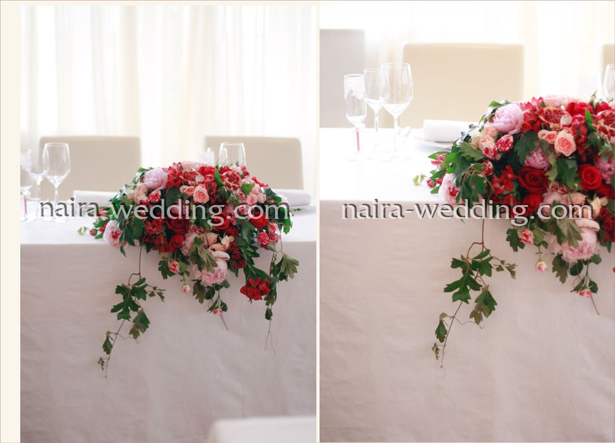 Декор стола молодоженов цветами - фото 2497395 Невеста01