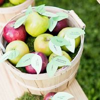 Свежие яблоки в декоре