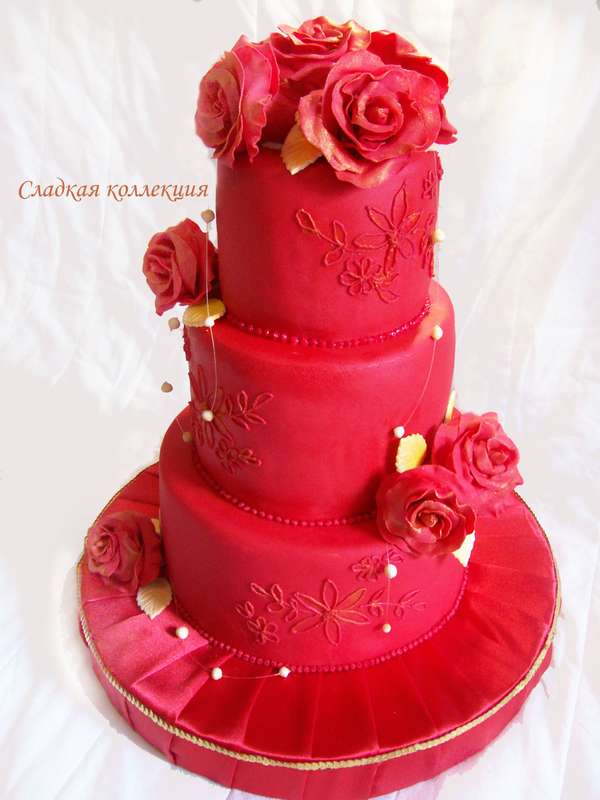 Торт "платье невесты" - фото 2870653 Сладкая коллекция - изготовление тортов