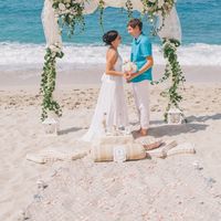 Выездная церемония бракосочетания на пляже