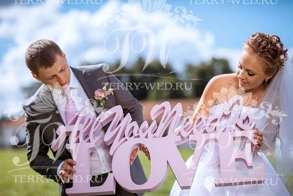 Буквы для свадебной фотосессии: фото 3036325 - Студия декора Terry Wedding