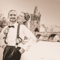 Свадьба отважных велосипедистов Андрея и светы, приехавших в Прагу на велосипедах.