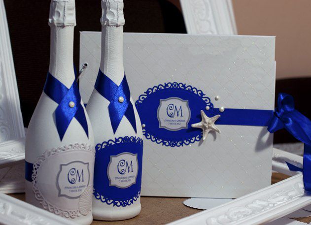 Свадебное шампанское и книга пожеланий - фото 3162513 Студия декора Katty Art Decor