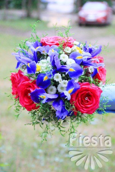 Букет невесты. Синие ирисы - фото 3168899 "Fiesta"-оформление свадьбы