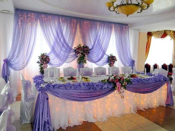 Сиреневое оформление свадьбы с подсветкой - фото 3174723 ЭкоDekor - декор свадеб