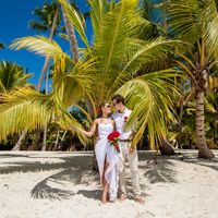свадьба на острове Саона, Доминикана, любовь , взгляд, пальмы