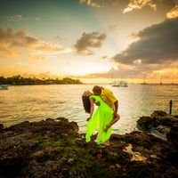 свадьба в Доминикане, закат, порт, любовь