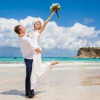 свадьба на пляже Макао, Доминикана, пляж, океан, счастье