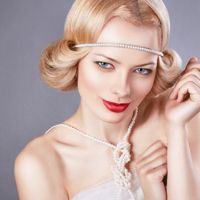 Свадебная прическа и макияж в ретро стиле