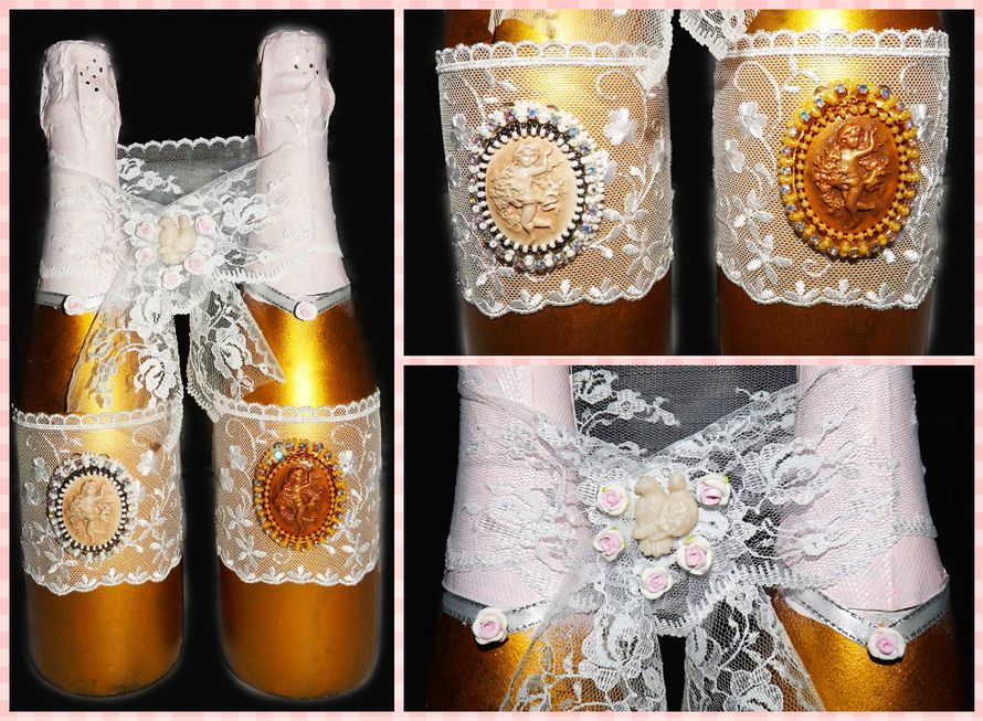 Свадебные аксессуары: украшение бутылок бокалов и пр. - фото 12514096 Лидия Карпова - танцевальное шоу